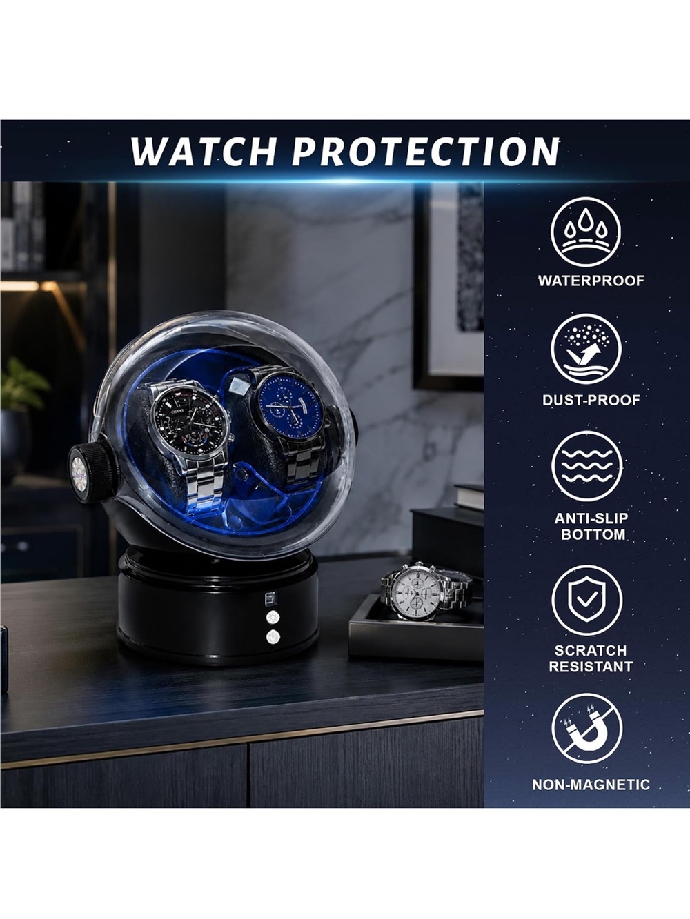 New Black Automatic Watch Winder - Picture 7 of 16